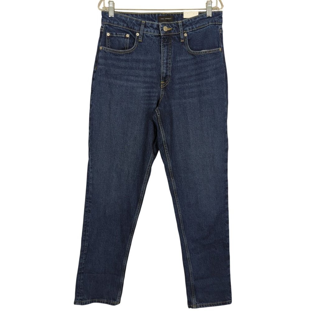 Free Assembly Super High Rise Straight dark wash Womens Jeans size 12 - Picture 15 of 16